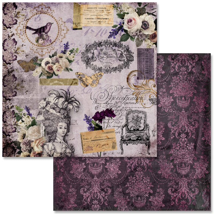 Vintage Lavender Collection Scrapbook Paper Pack