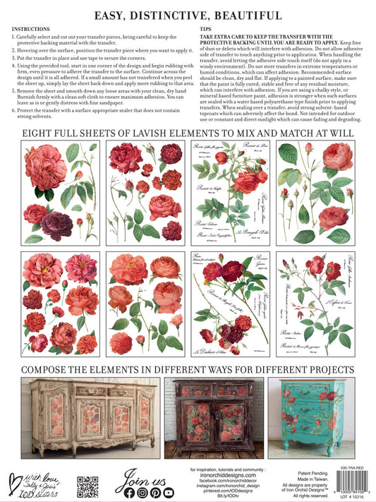 REDOUTÉ II IOD TRANSFER 12×16 PAD