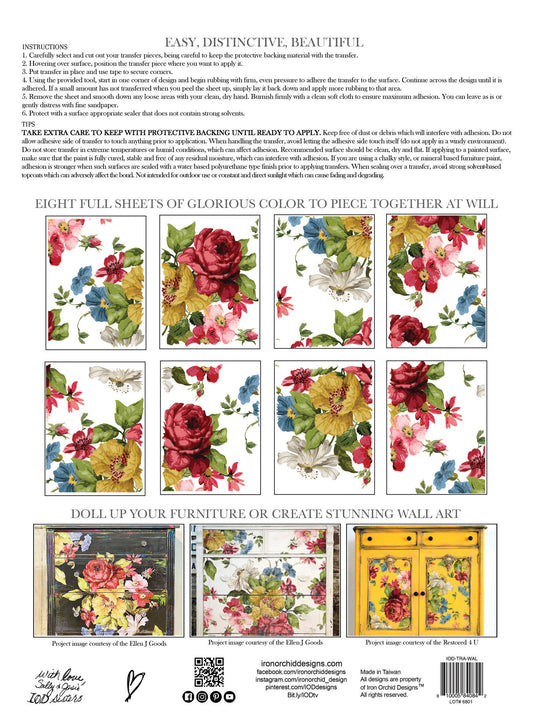 **Pre - Order** WALL FLOWER IOD TRANSFER **PRE-ORDER**