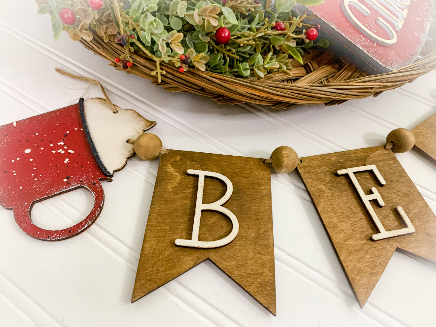 DIY Be Cozy with reversible Fall Banner cut outs - unfinished