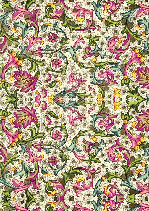 Colorful Rococo ll Rice Paper A2