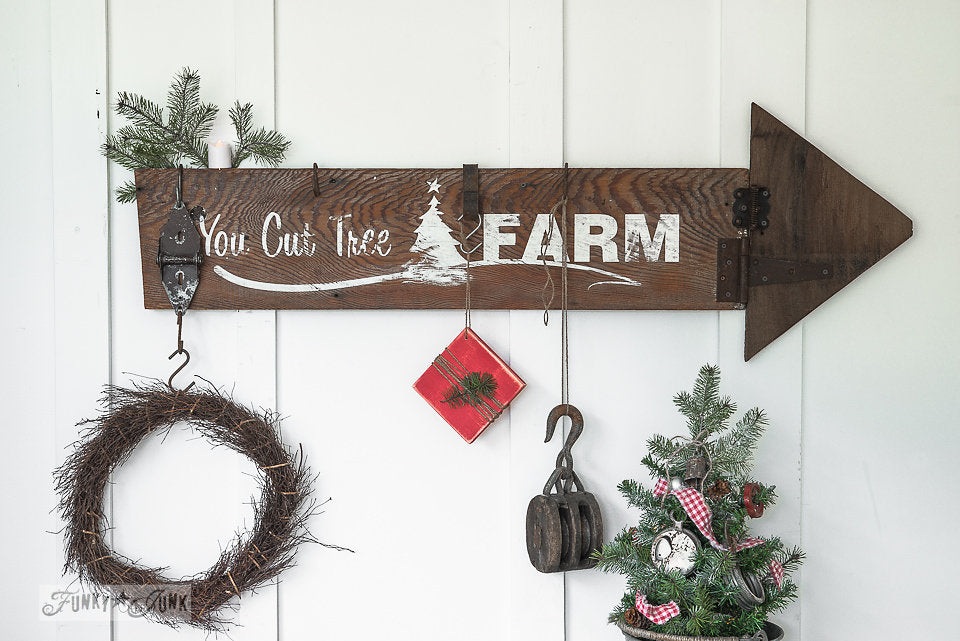 Apple Farm / You Cut Tree Farm Stencil