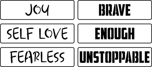 Affirmation Word Pack Stencil
