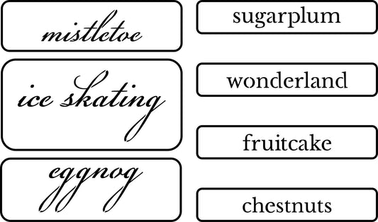 Christmas Words Stencil Pack