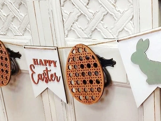 DIY Easter Egg & Bunny Banner cut outs - unfinished