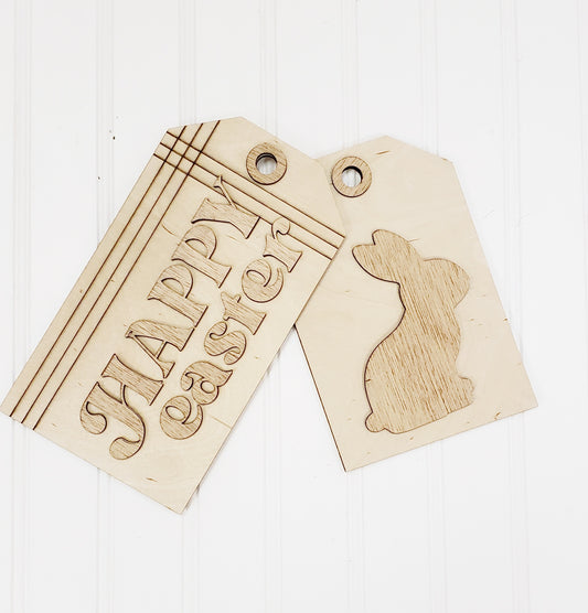 DIY Easter Tags Large décor - unfinished