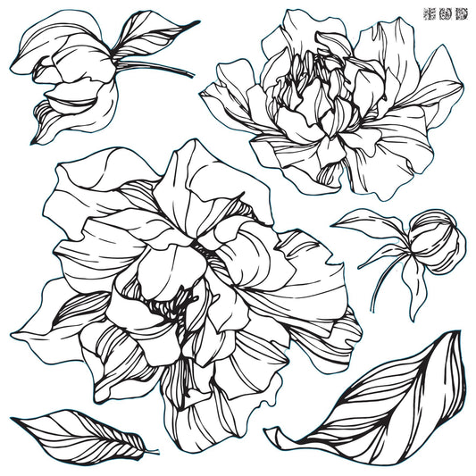 IOD - Peonies Stamp