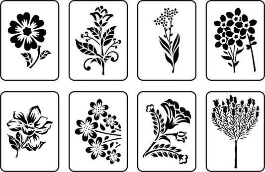 Mini Floral Pack Stencil