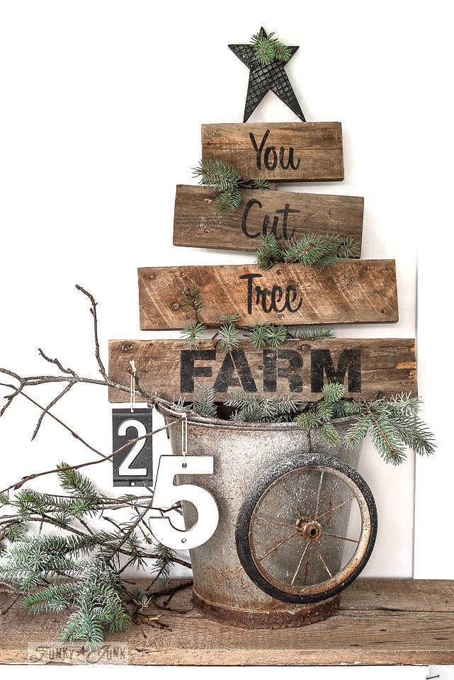 Apple Farm / You Cut Tree Farm Stencil
