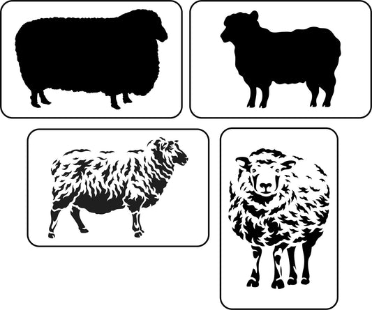 Silhouette Sheep Stencil