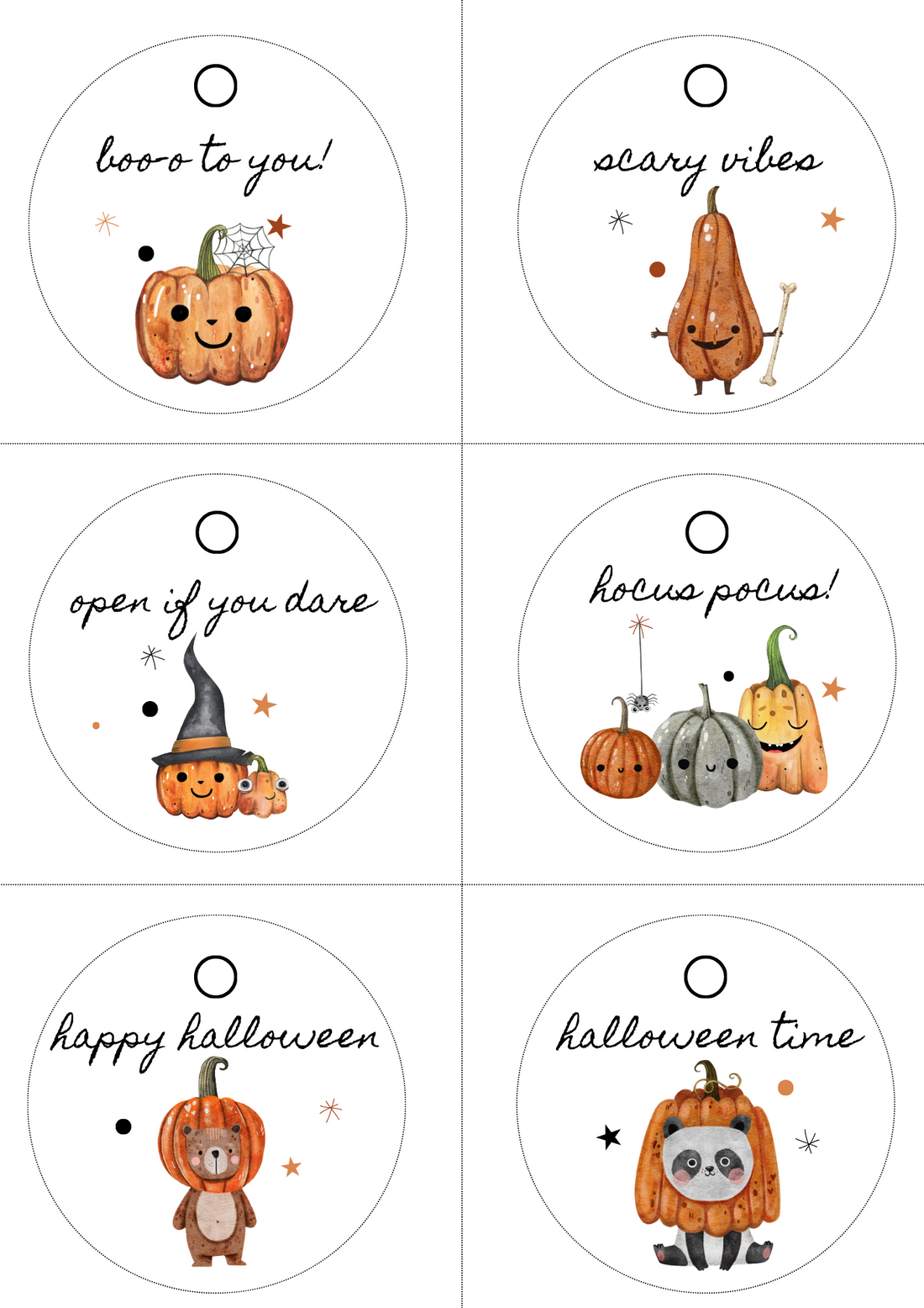 DIY Happy Halloween Treat - Free Halloween Printable Tags