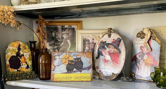 Halloween DIY decoupage project and creative studio workspace – Steel Roots Market