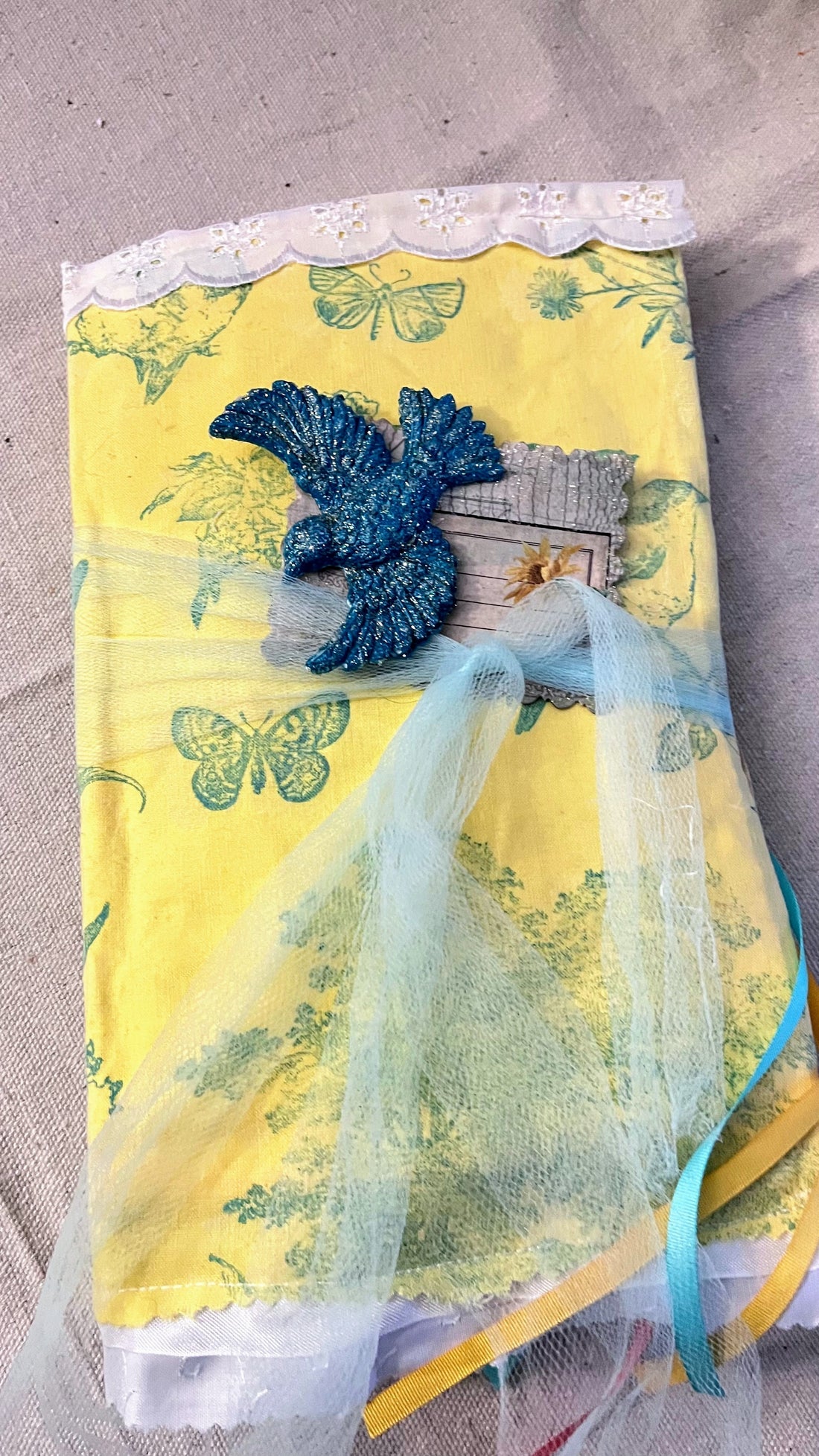 DIY Fabric Junk Journal Cover (Toile-Inspired with IOD Stamps) | A Soft Handmade Swap Project