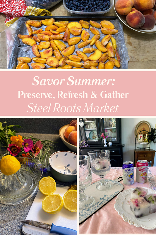 The Art of Late Summer Living: Freezing Blueberries, Preserving Peaches & A Refreshing DIY