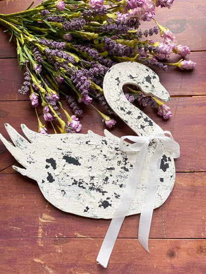 The Swan Silhouette Surface Set – 2-Piece Unfinished Cutouts -DIY