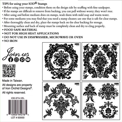 IOD - Velveteen 6 x 6 IOD STAMP Set