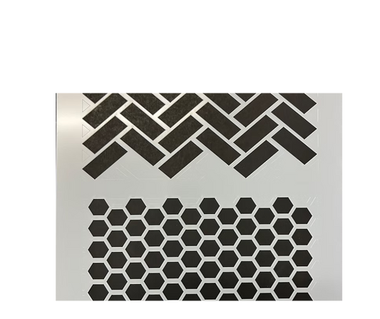 Herringbone and Honeycomb Stencil by Mara