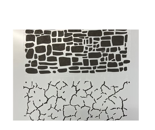 Distressed Backgrounds Stencil by Mara