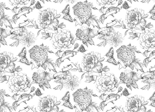 Paintable Blooms -  Decoupage Paper - Roycycled Treasure