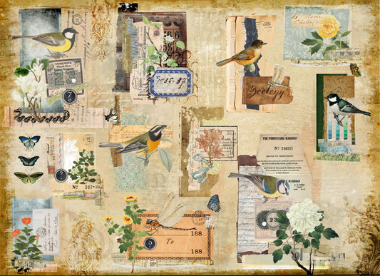 Pre - Order - Scrappy Masterboard -  Decoupage Paper - Roycycled Treasure