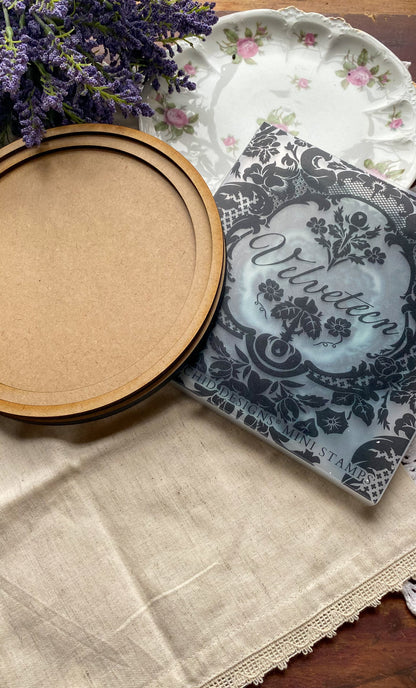 Velveteen Damask Bundle – Round Cottage Surface + IOD Stamp Kit