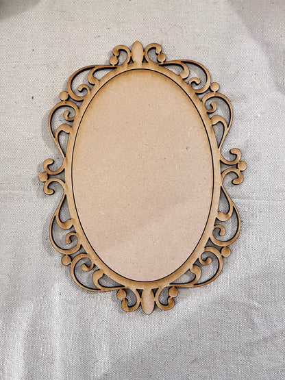 Vintage-Inspired Ornate Gallery Oval – Solid | 10"