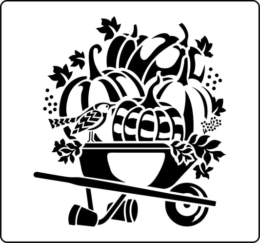 Fall Wheelbarrow Jrv Stencil