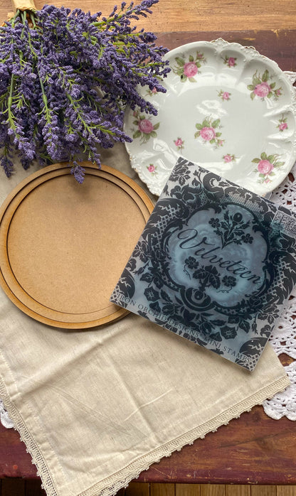 Velveteen Damask Bundle – Round Cottage Surface + IOD Stamp Kit