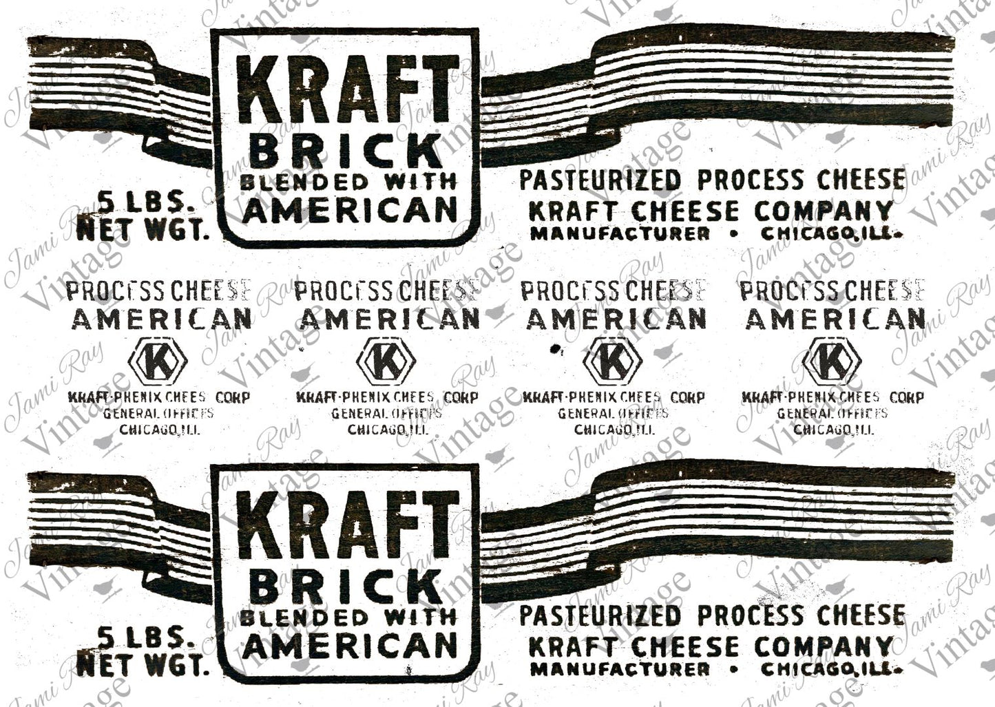 Kraft Cheese Label A4 JRV Rice Paper