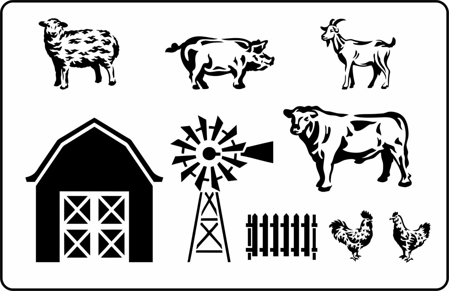 Farm Life Stencil by JRV