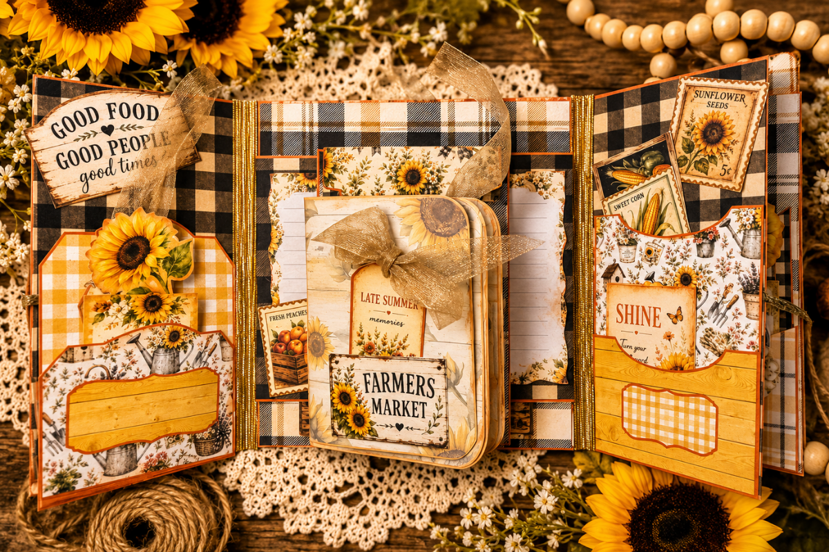 Paper Craft Socials: Sunflower Harvest Journal Atelier