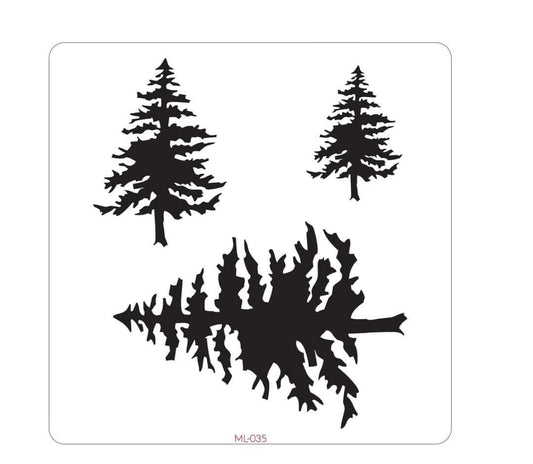 Trio of Trees - Designs by Vintage Retail Therapy by Mara Stencil