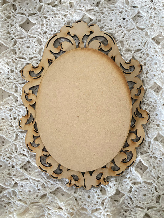 Ornate Oval Layered Frame Surface  #2 – DIY Craft Surface