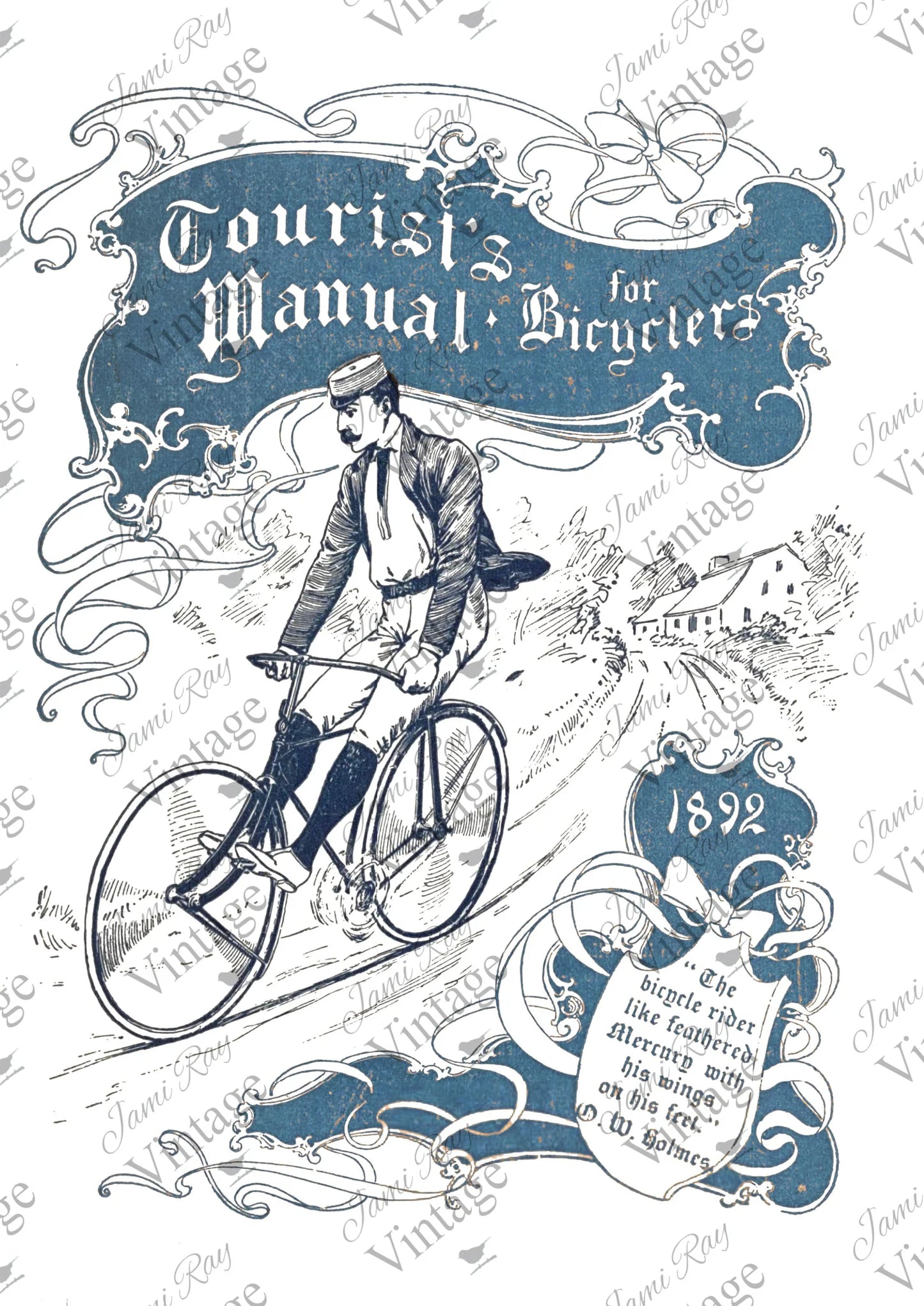 Bicycle Tourist A4 JRV Rice Paper