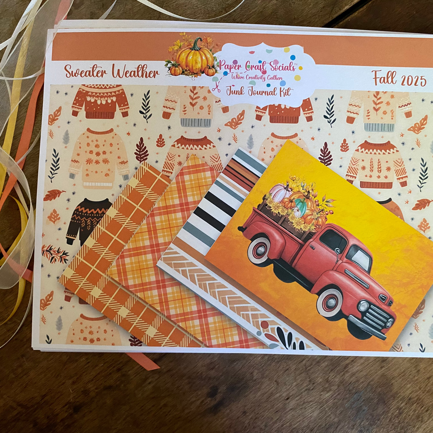 🍂 Sweater Weather – Deluxe Paper Craft Social Journal Kit  - Online Tutorial & Kit