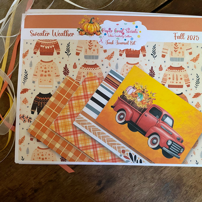 🍂 Sweater Weather – Deluxe Paper Craft Social Journal Kit  - Online Tutorial & Kit