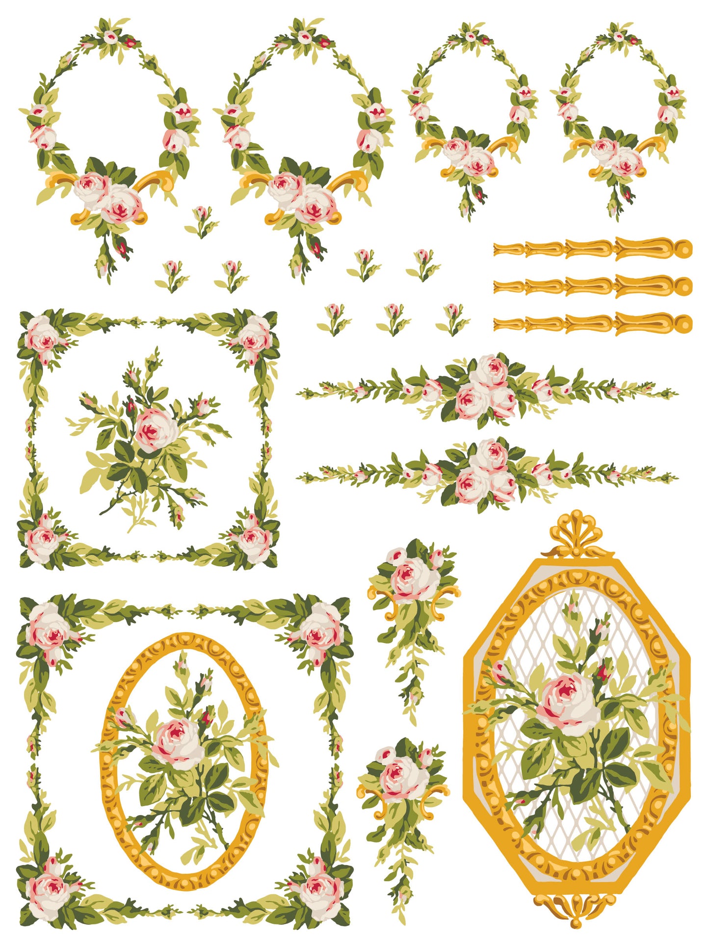Petite Fleur Pink Paint InLay by IOD