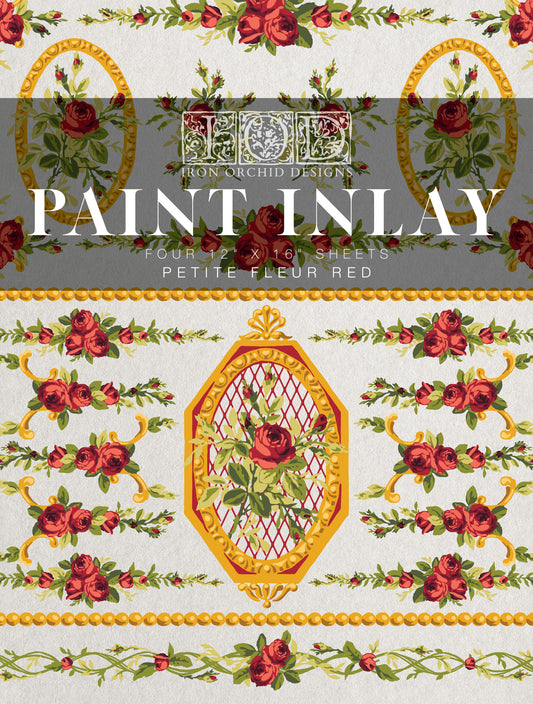 Petite Fleur Red Paint InLay by IOD
