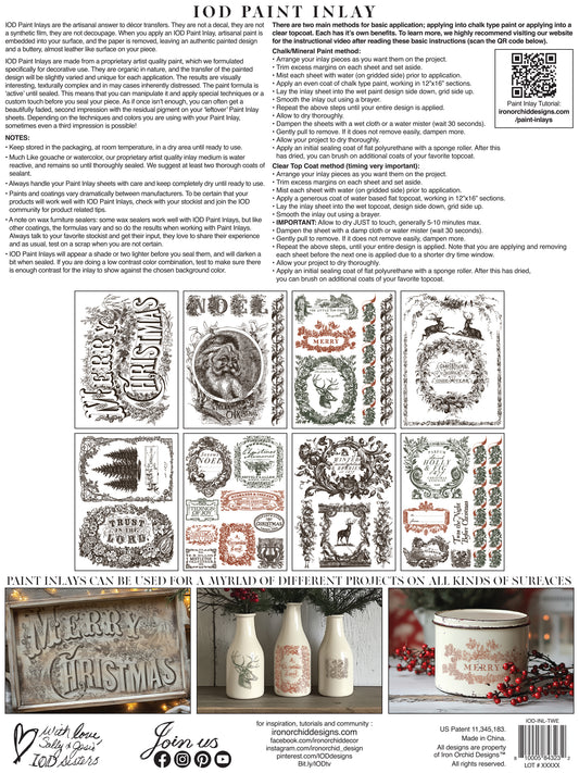 PRE- ORDER Twelfth Night Paint Inlay by IOD