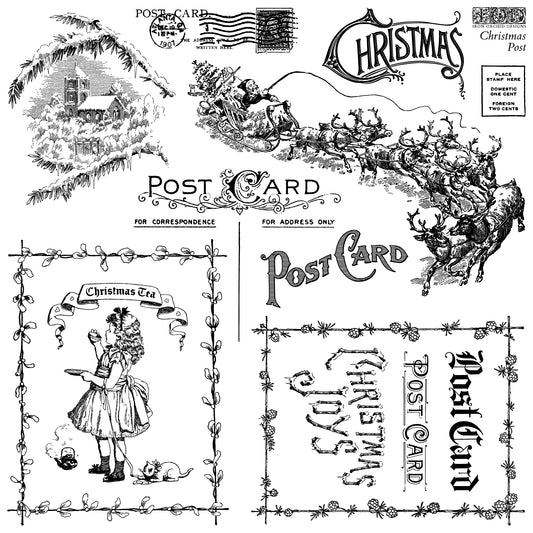 PRE- ORDER IOD  Christmas Post 12×12 DECOR STAMP
