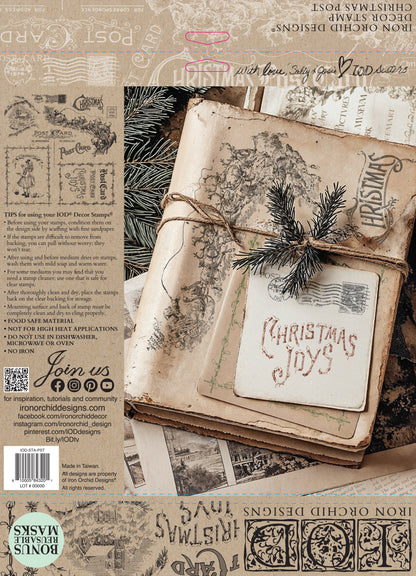 PRE- ORDER IOD  Christmas Post 12×12 DECOR STAMP