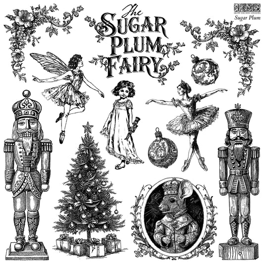 PRE - ORDER IOD Sugar Plum 12×12 DECOR STAMP