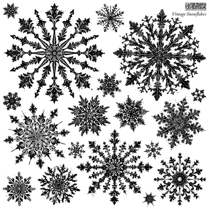 Vintage Snowflakes IOD 12 x 12 Decor Stamp