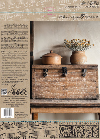 The Waltz IOD 12×12 DECOR STAMP