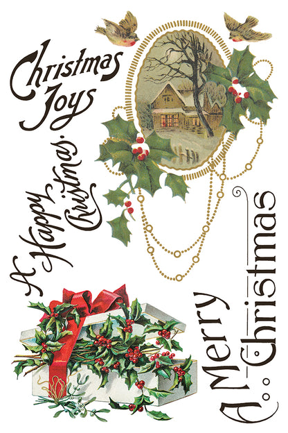 PRE- ORDER  IOD - Christmas Joy TRANSFER 8 x 12” PAD
