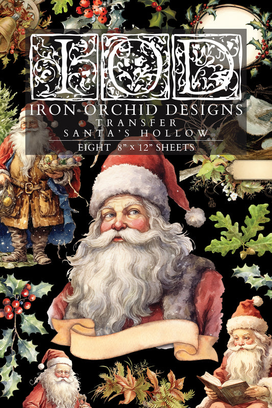 Pre- Order - IOD - Santa's Hallow TRANSFER 8 x 12” PAD -