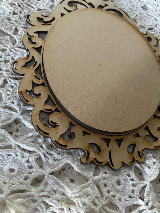 Ornate Oval Layered Frame Surface  #2 – DIY Craft Surface