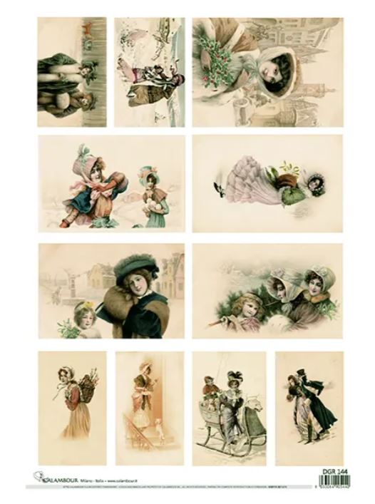 Christmas DGR 144 Rice Paper A3