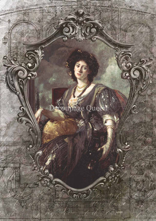 Dainty and the Queen- Lady M Rice Paper A3