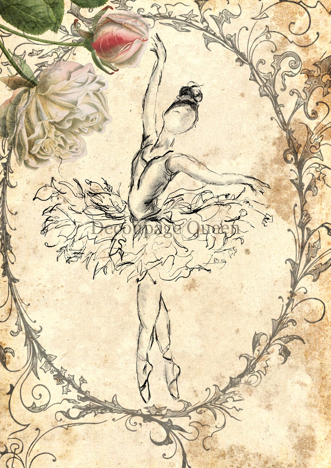 Sweet and Sassy Floral Dance - Rice Paper A3